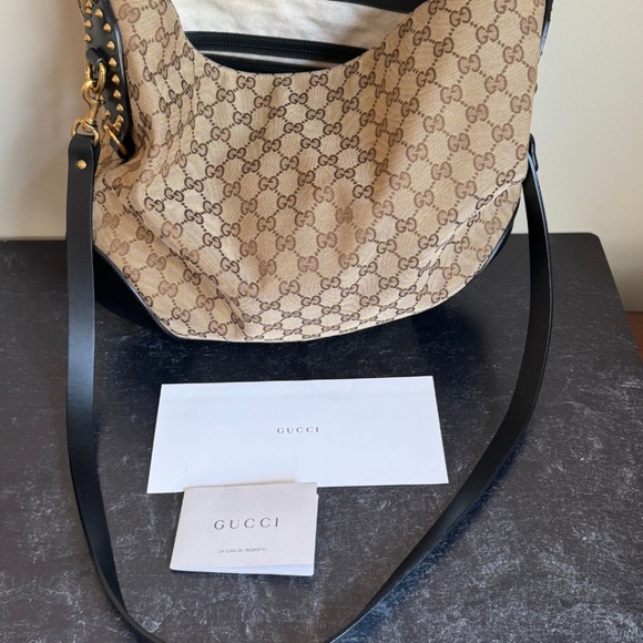 GUCCI: Studded Original GG Canvas Hobo Bag (No Damage: Only Used Once) - Picture 5 of 8